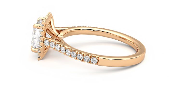 Taylor & Hart Allure Princess Engagement Ring 360 degree image 20
