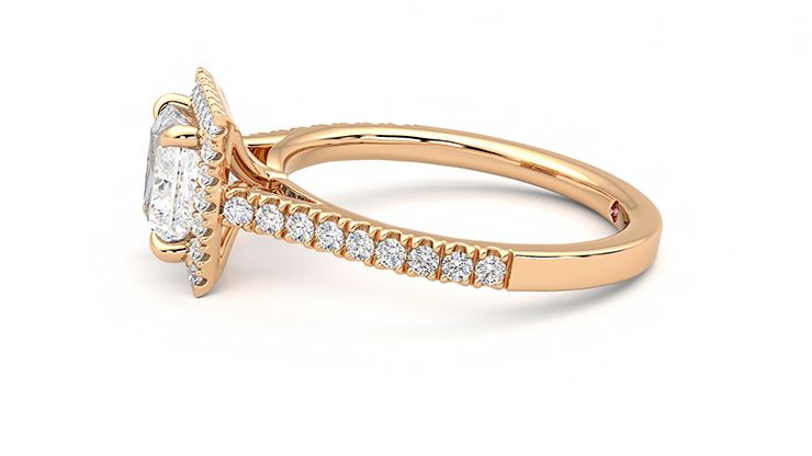 Taylor & Hart Allure Princess Engagement Ring 360 degree image 21