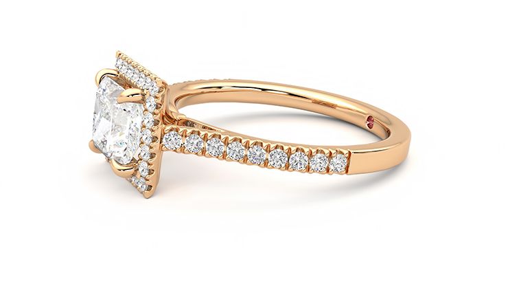 Taylor & Hart Allure Princess Engagement Ring 360 degree image 22