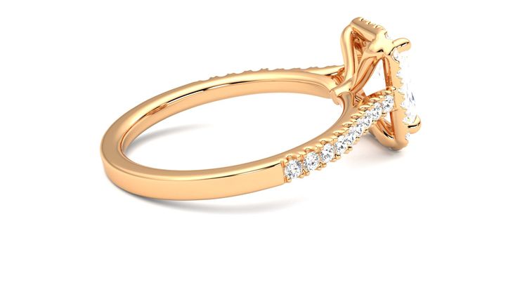 Taylor & Hart Allure Radiant Engagement Ring 360 degree image 11