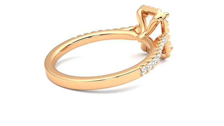 Taylor & Hart Allure Radiant Engagement Ring 360 degree image 12