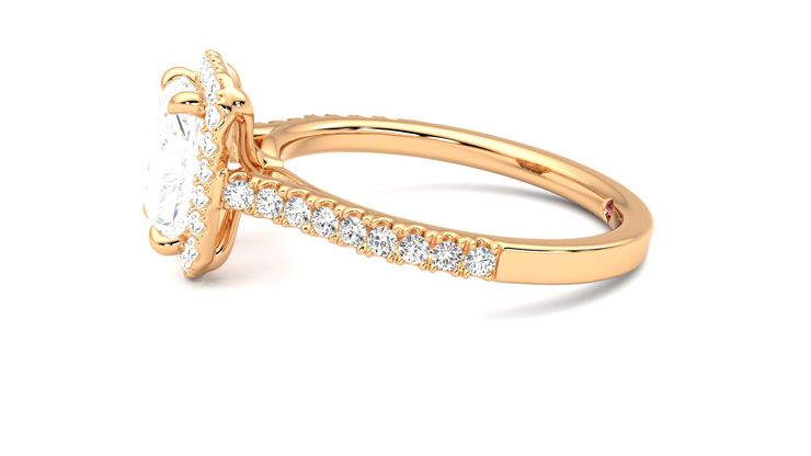 Taylor & Hart Allure Radiant Engagement Ring 360 degree image 21