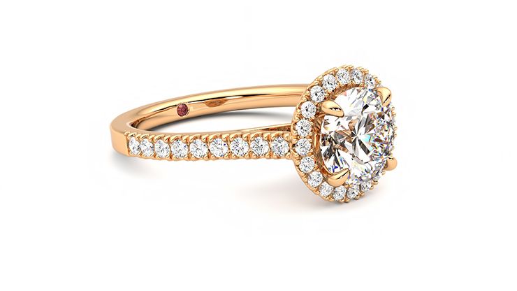 Taylor & Hart Allure Round Engagement Ring 360 degree image 6