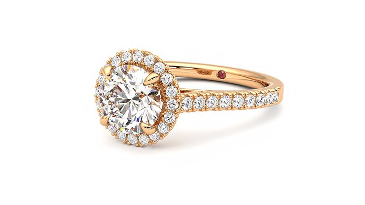 Taylor & Hart Allure Round Engagement Ring 360 degree image 25
