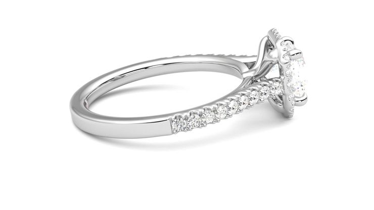 Taylor & Hart Allure Asscher Engagement Ring 360 degree image 10