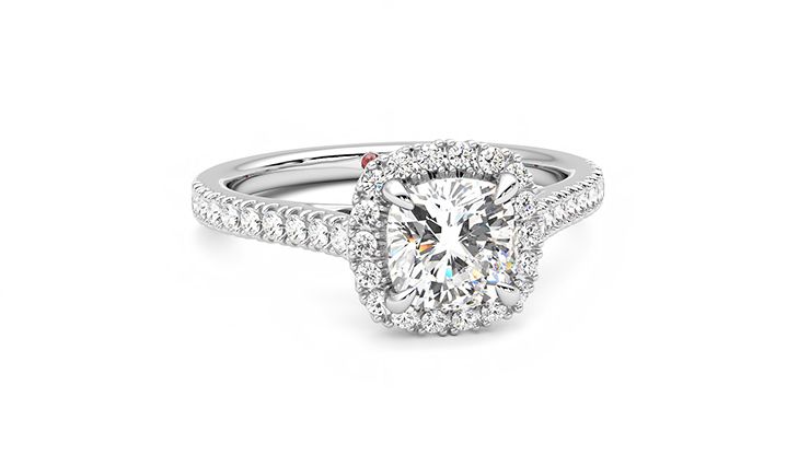 Taylor & Hart Allure Cushion Engagement Ring 360 degree image 3