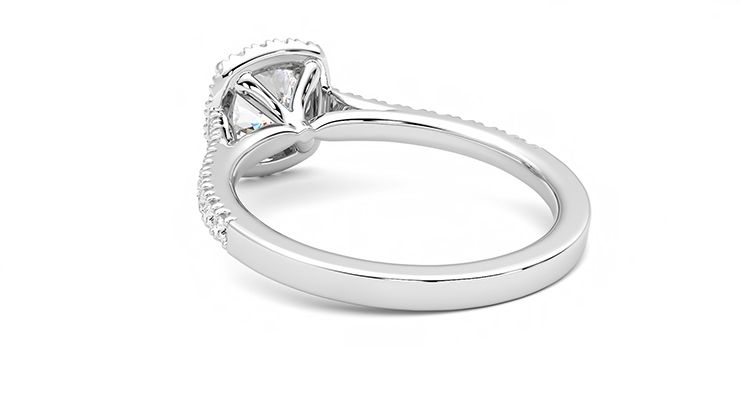 Taylor & Hart Allure Cushion Engagement Ring 360 degree image 17
