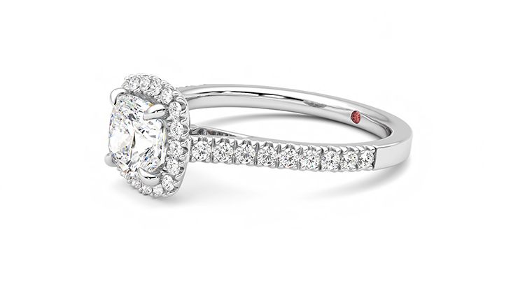 Taylor & Hart Allure Cushion Engagement Ring 360 degree image 23