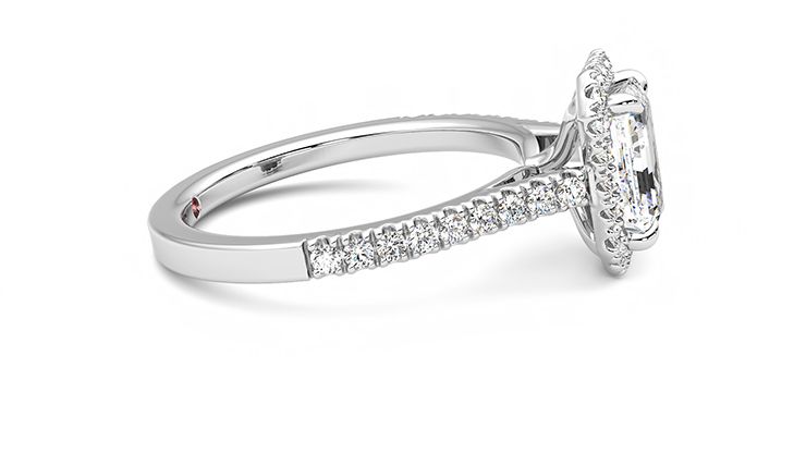 Taylor & Hart Allure Emerald Engagement Ring 360 degree image 9