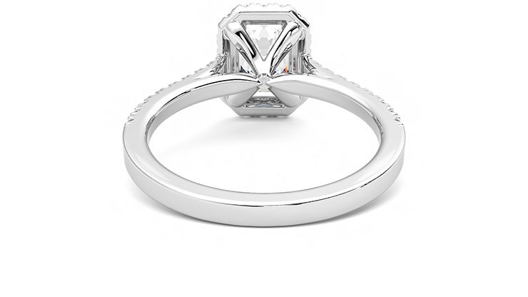 Taylor & Hart Allure Emerald Engagement Ring 360 degree image 15