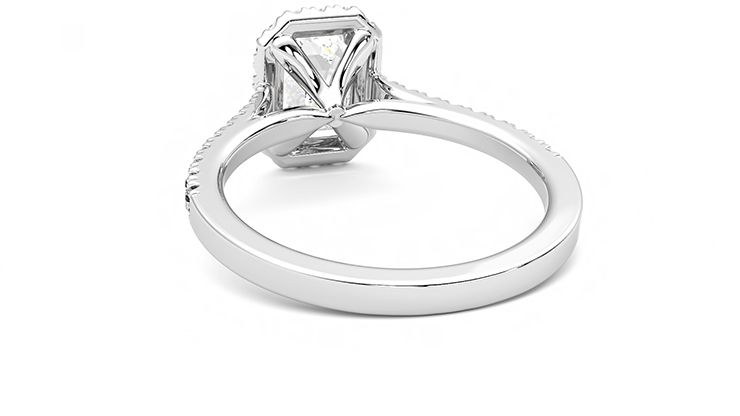 Taylor & Hart Allure Emerald Engagement Ring 360 degree image 16
