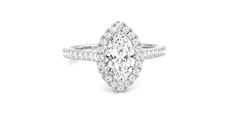 Taylor & Hart Allure Marquise Engagement Ring 360 degree image 2