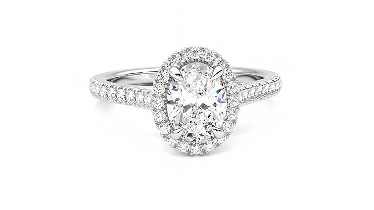 Taylor & Hart Allure Oval Engagement Ring 360 degree image 2