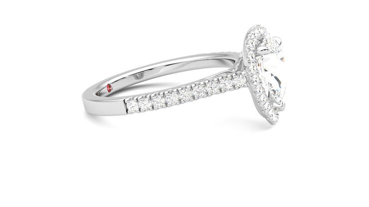 Taylor & Hart Allure Pear Engagement Ring 360 degree image 8