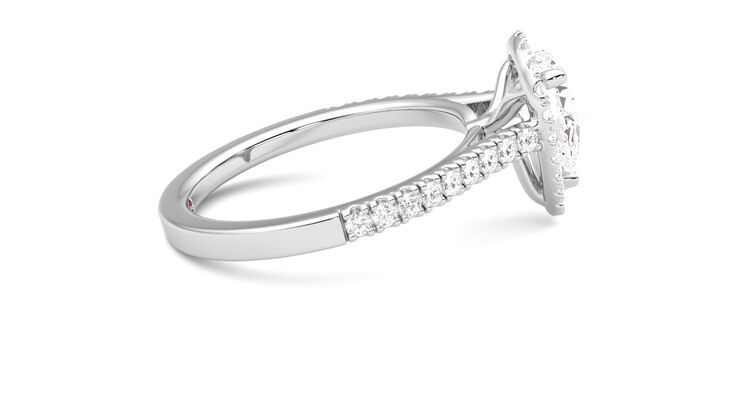 Taylor & Hart Allure Pear Engagement Ring 360 degree image 10
