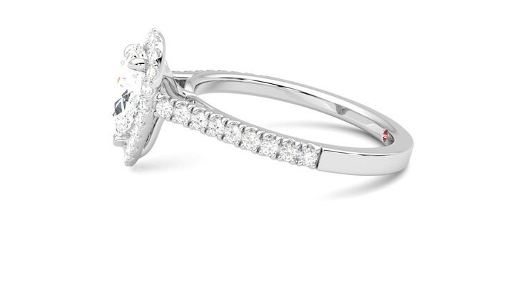 Taylor & Hart Allure Pear Engagement Ring 360 degree image 20