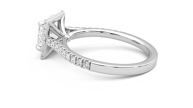 Taylor & Hart Allure Princess Engagement Ring 360 degree image 19