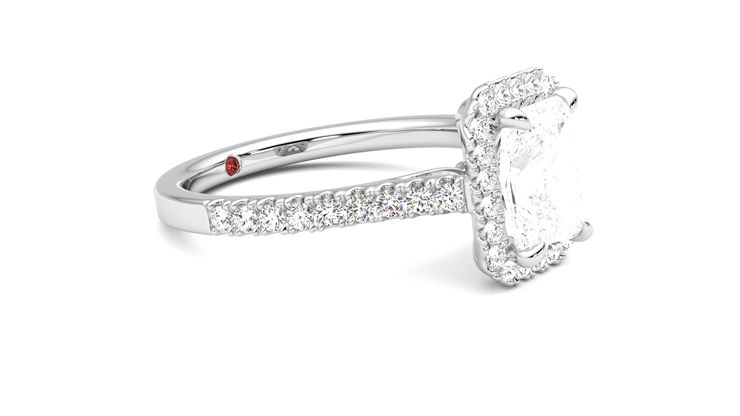 Taylor & Hart Allure Radiant Engagement Ring 360 degree image 7