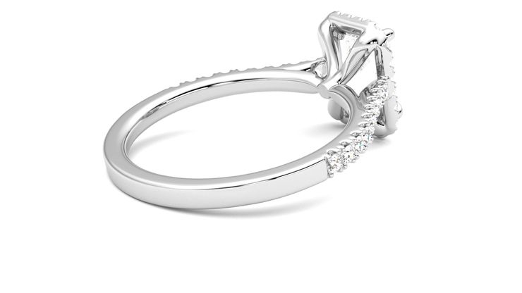 Taylor & Hart Allure Radiant Engagement Ring 360 degree image 12