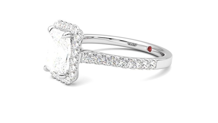 Taylor & Hart Allure Radiant Engagement Ring 360 degree image 23