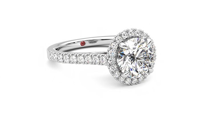 Taylor & Hart Allure Round Engagement Ring 360 degree image 5
