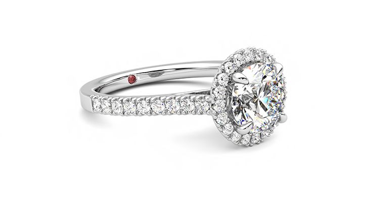 Taylor & Hart Allure Round Engagement Ring 360 degree image 6