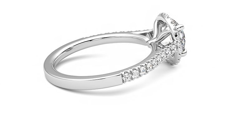 Taylor & Hart Allure Round Engagement Ring 360 degree image 11