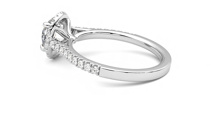 Taylor & Hart Allure Round Engagement Ring 360 degree image 19