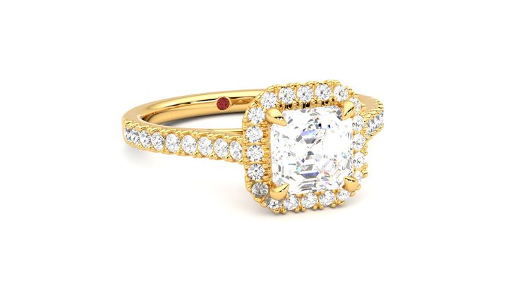 Taylor & Hart Allure Asscher Engagement Ring 360 degree image 4