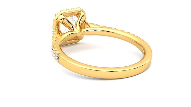 Taylor & Hart Allure Asscher Engagement Ring 360 degree image 17