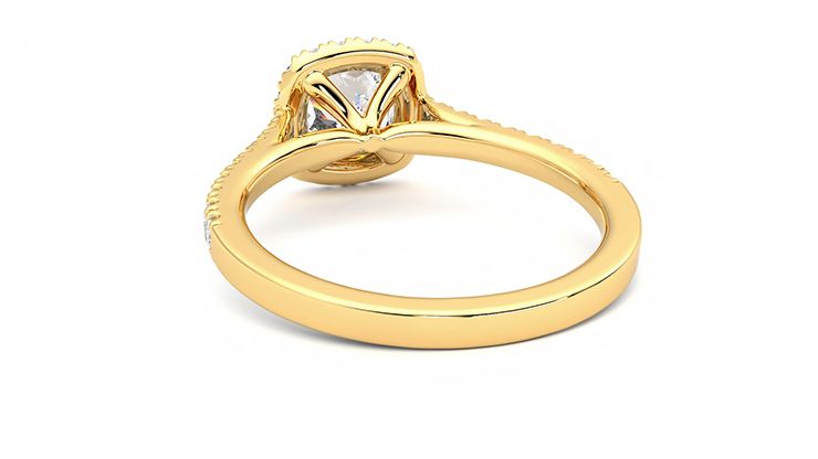 Taylor & Hart Allure Cushion Engagement Ring 360 degree image 16
