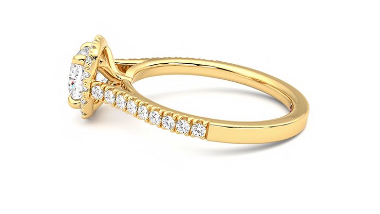 Taylor & Hart Allure Cushion Engagement Ring 360 degree image 20