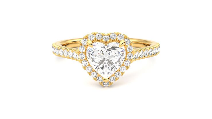Taylor & Hart Allure Heart Engagement Ring 360 degree image 0