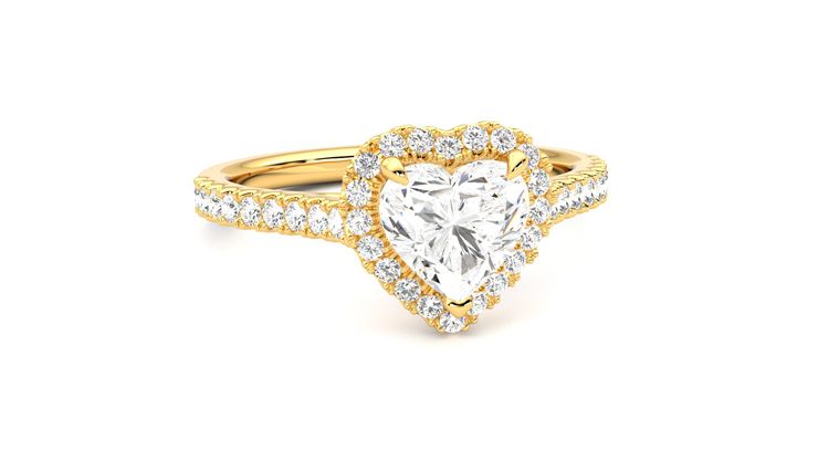 Taylor & Hart Allure Heart Engagement Ring 360 degree image 3