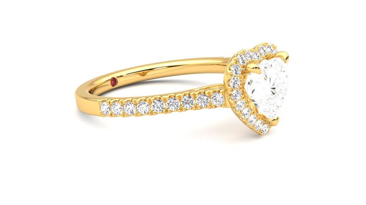 Taylor & Hart Allure Heart Engagement Ring 360 degree image 7