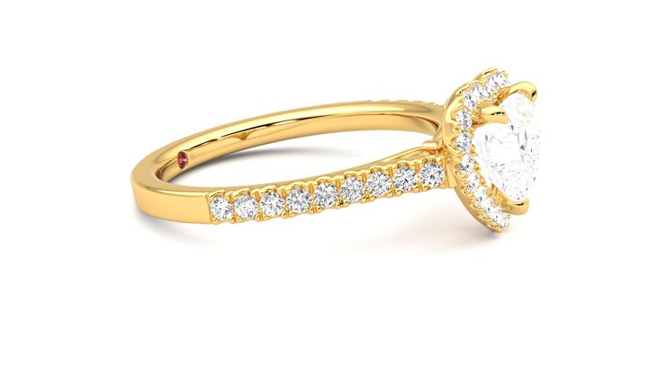 Taylor & Hart Allure Heart Engagement Ring 360 degree image 8