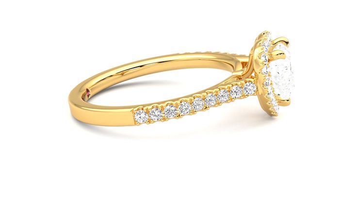 Taylor & Hart Allure Heart Engagement Ring 360 degree image 9