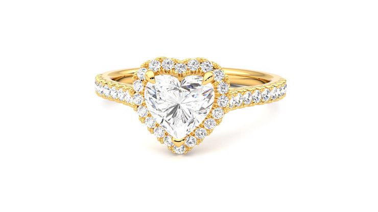 Taylor & Hart Allure Heart Engagement Ring 360 degree image 28
