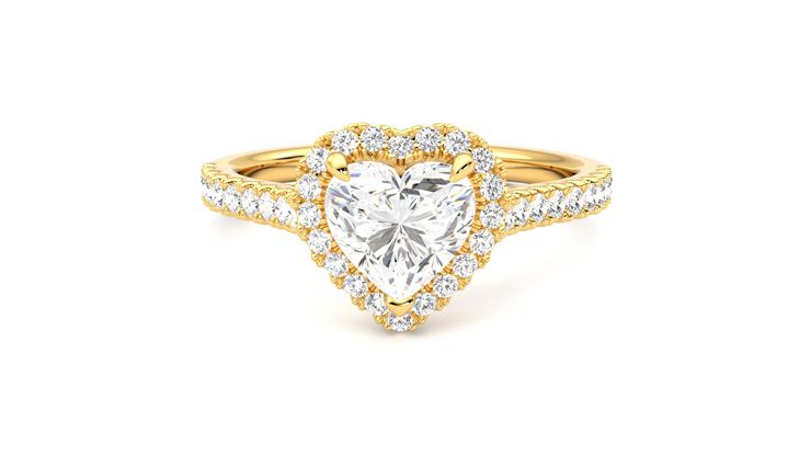 Taylor & Hart Allure Heart Engagement Ring 360 degree image 29