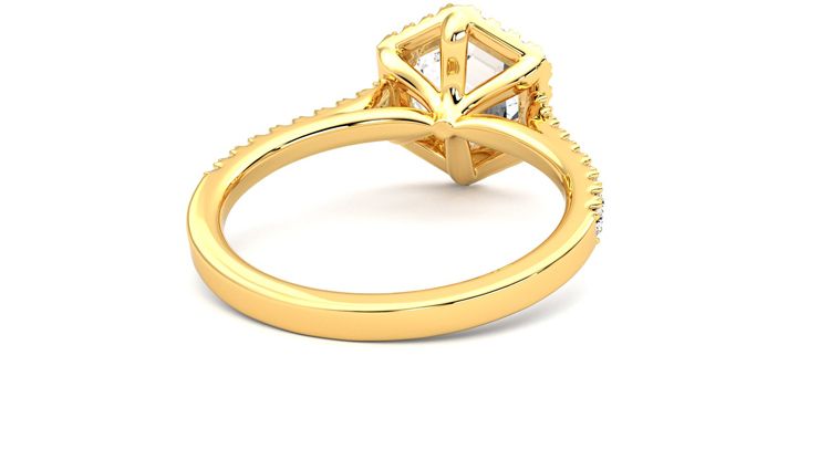Taylor & Hart Allure Hexagonal Engagement Ring 360 degree image 14