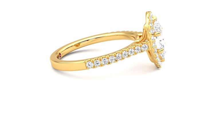 Taylor & Hart Allure Marquise Engagement Ring 360 degree image 9
