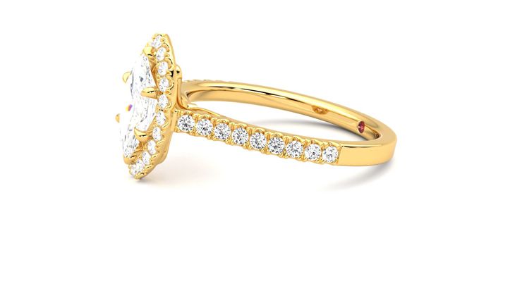 Taylor & Hart Allure Marquise Engagement Ring 360 degree image 22