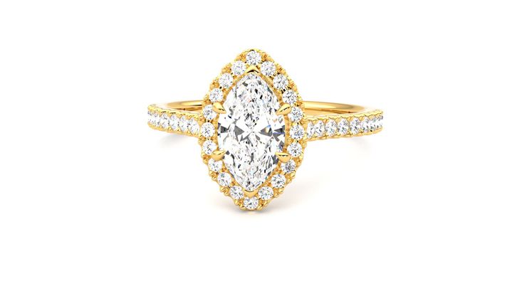 Taylor & Hart Allure Marquise Engagement Ring 360 degree image 28