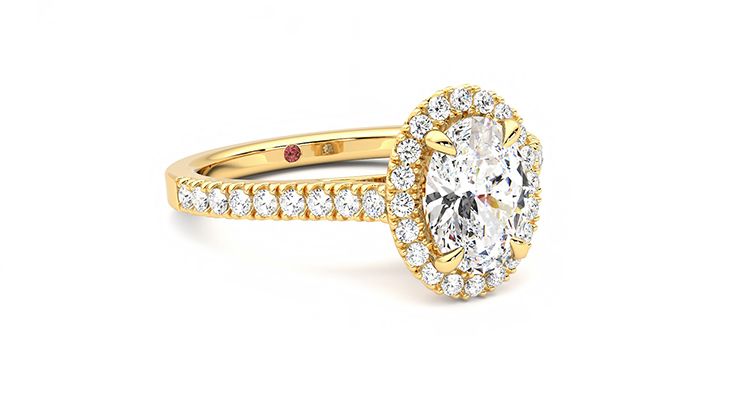 Taylor & Hart Allure Oval Engagement Ring 360 degree image 5