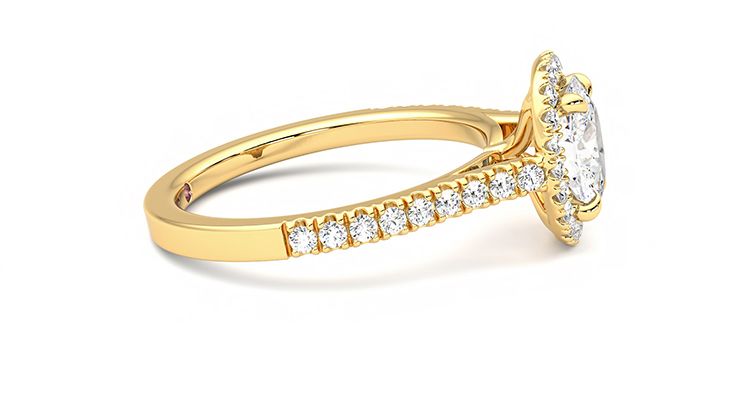 Taylor & Hart Allure Oval Engagement Ring 360 degree image 9