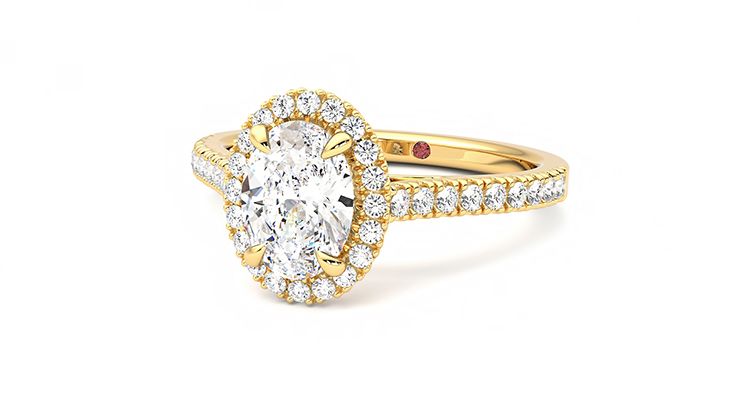 Taylor & Hart Allure Oval Engagement Ring 360 degree image 26