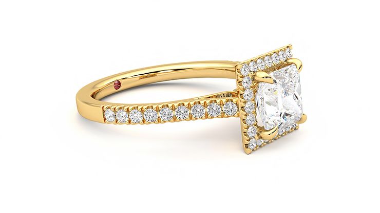 Taylor & Hart Allure Princess Engagement Ring 360 degree image 7