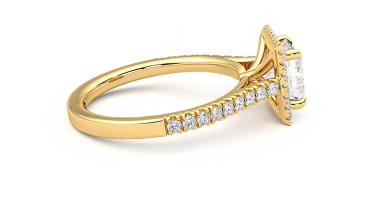 Taylor & Hart Allure Princess Engagement Ring 360 degree image 10