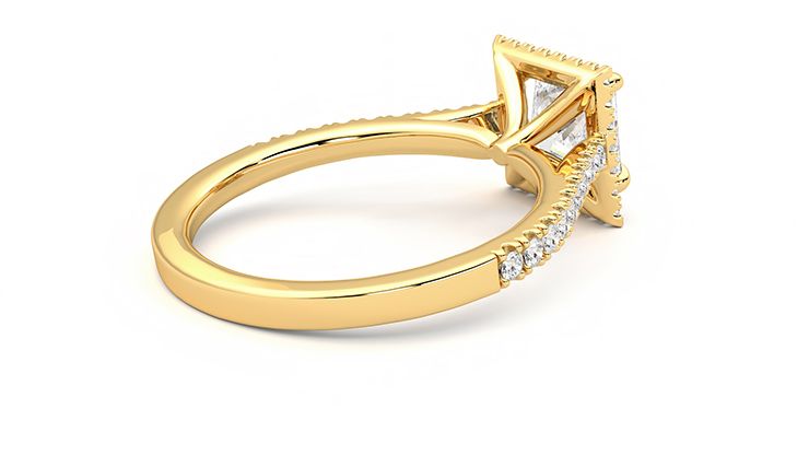 Taylor & Hart Allure Princess Engagement Ring 360 degree image 12