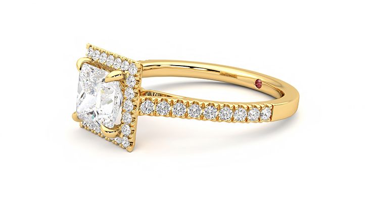 Taylor & Hart Allure Princess Engagement Ring 360 degree image 23